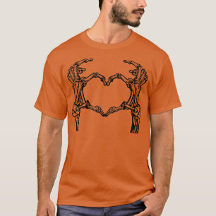 Camiseta Funny Halloween Skeleton Hand Heareen Costo de Hal