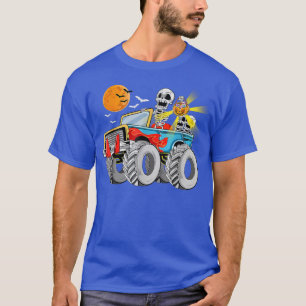 Camiseta Funny Halloween Skeleton Monster Trucys Toddle