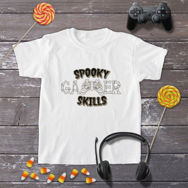 Camiseta Funny Halloween Skeleton Video Game Controller (Subido por el creador)