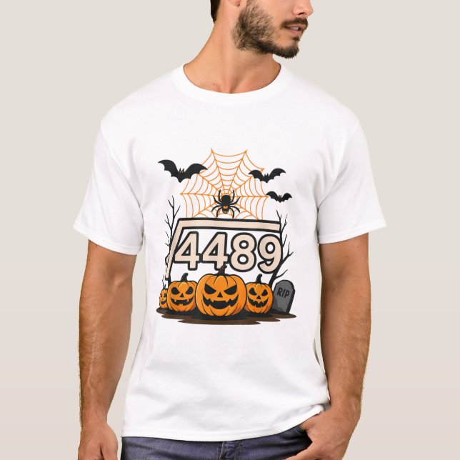 Camiseta Funny Halloween Square Root 4489 67 Meme Math Teac (Anverso)