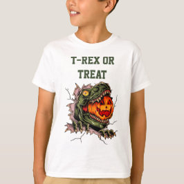 Camiseta Funny Halloween T-rex Head come calabaza