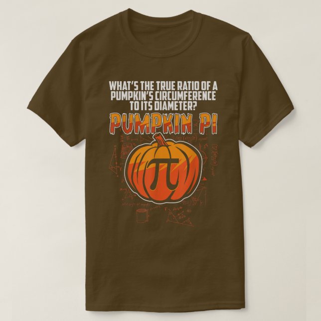 Camiseta Funny Halloween Thanksgiving Pumpkin Pi Math Pun T (Diseño del anverso)