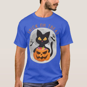 Camiseta Funny Halloween Trick Or Treat Pumpkin Full Moon B