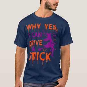Camiseta Funny Halloween Witch Womens Drive Stick Witches B