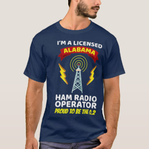 Camiseta Funny Ham Radio Alabama, operador de radio amateur