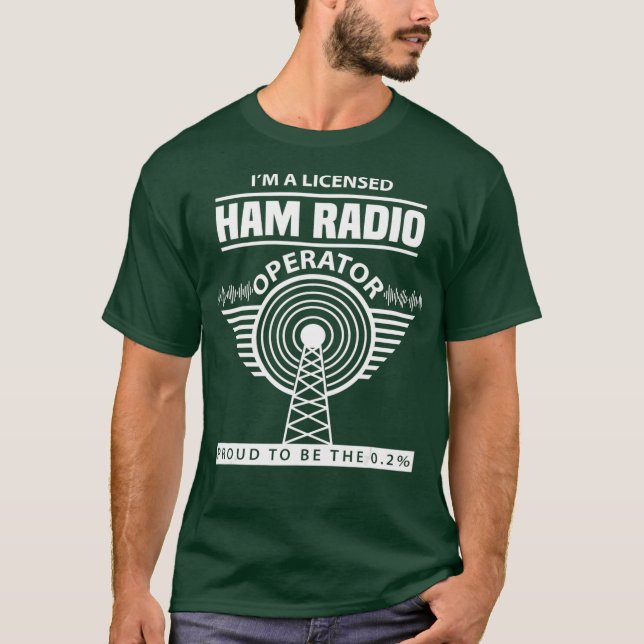 Camiseta Funny Ham Radio Operator Radio Amateur Morse (Anverso)