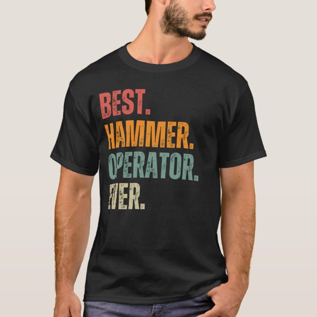 Camiseta Funny Handyman, el mejor operador de martillo (Anverso)