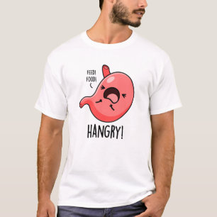 Camiseta Funny Hangry Hungry Angry Stomach Pun