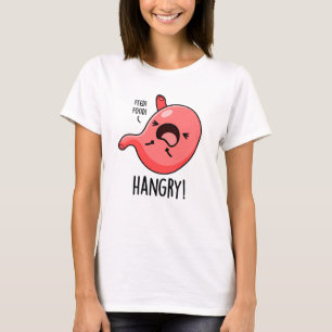 Camiseta Funny Hangry Hungry Angry Stomach Pun
