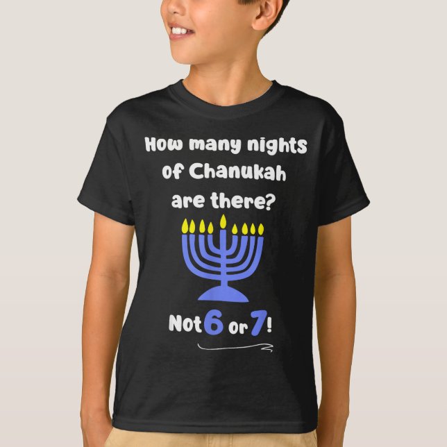 Camiseta Funny Hanukkah 67 Meme Teacher How Many Nights Of  (Anverso)