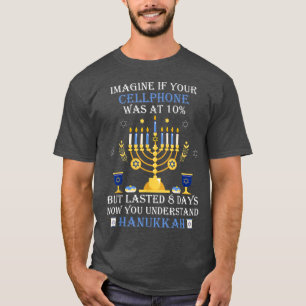 Camiseta Funny Hanukkah Chanukah Cellphone Quote Jewish Chr