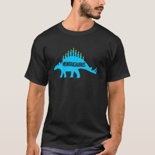 Camiseta Funny Hanukkah Dinosaur Stegosaurus Dino Menorah
