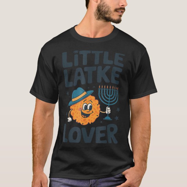 Camiseta Funny Hanukkah Little Latke Jewish Family Kids Mat (Anverso)