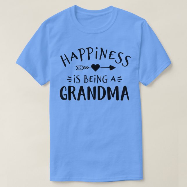 Camiseta Funny Happiness Is Being A Grandma Grandmother App (Diseño del anverso)