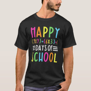 Camiseta Funny Happy 100th Day Of School Math Formula Teach