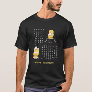 Camiseta Funny Happy Birthday Binary Code Programmer Develo