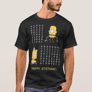 Camiseta Funny Happy Birthday Binary Code Programmer Develo