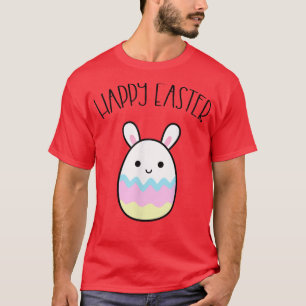 Camiseta Funny Happy Easter Bunny Eged Shaped Kawaii Otaku 