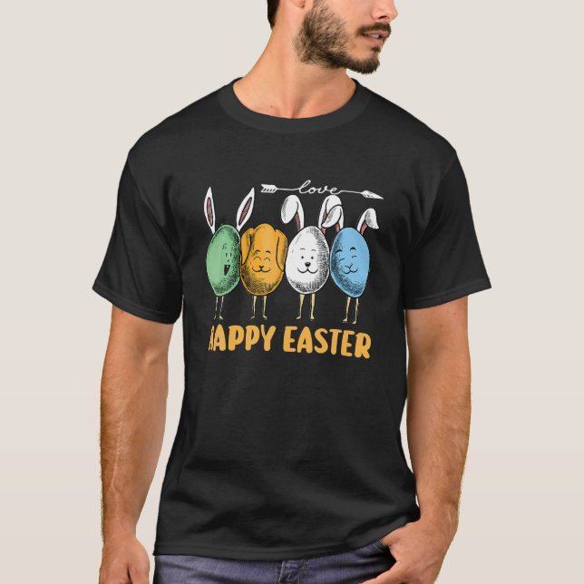 Camiseta Funny Happy Easter Cute Bunny Dogs (Anverso)