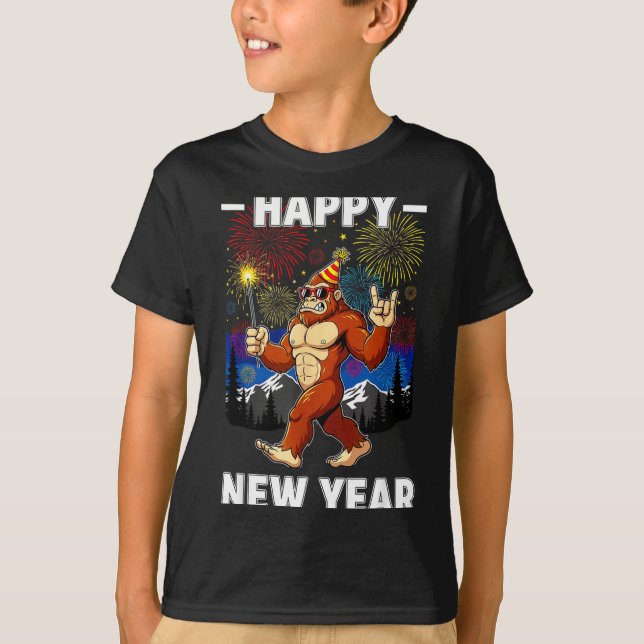 Camiseta Funny Happy New Year 2026 Bigfoot Lovers New Years (Anverso)