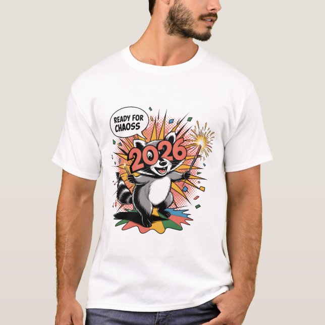 Camiseta Funny Happy New Year 2026 Cool Party Rabbit (Anverso)