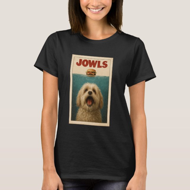 Camiseta Funny Havanese Jowls Dog Burger Design (Anverso)