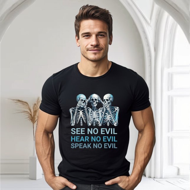 Camiseta Funny Hear Speak See No Evil Halloween (Subido por el creador)