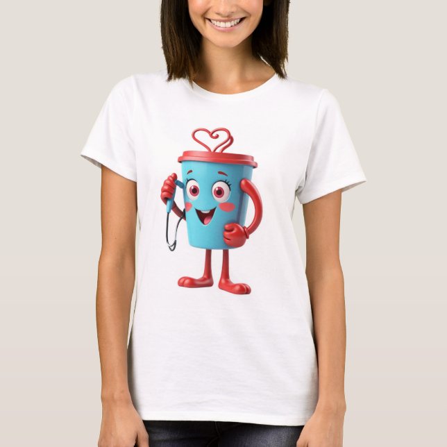 Camiseta Funny Heart Coffee Tee (Anverso)