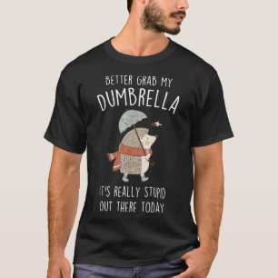 Camiseta Funny Hedgehog Umbrella