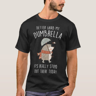 Camiseta Funny Hedgehog Umbrella