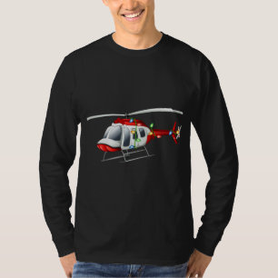 Camiseta Funny Helicopter Lover Xmas Santa Hat Helicopter C