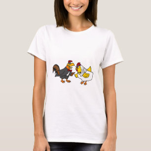 Camiseta Funny Hen Bride y Rooster Groom Boda