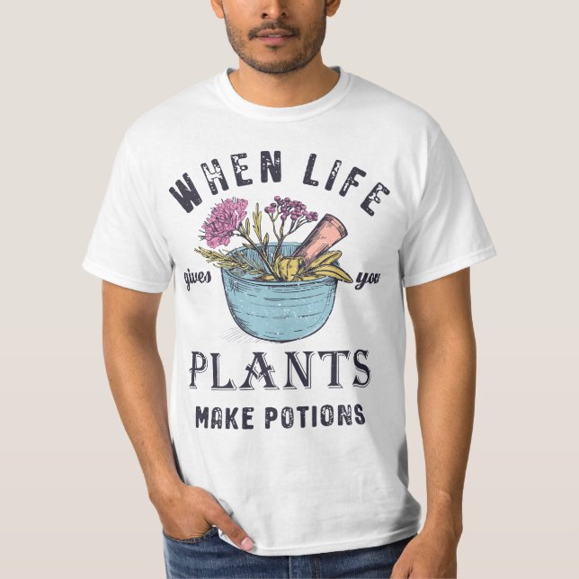 Camiseta Funny Herbalist and Apothecarist Puns Make Potions (Anverso)