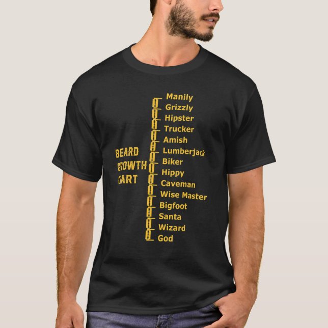 Camiseta Funny herramienta de medición de barba de la gráfi (Anverso)
