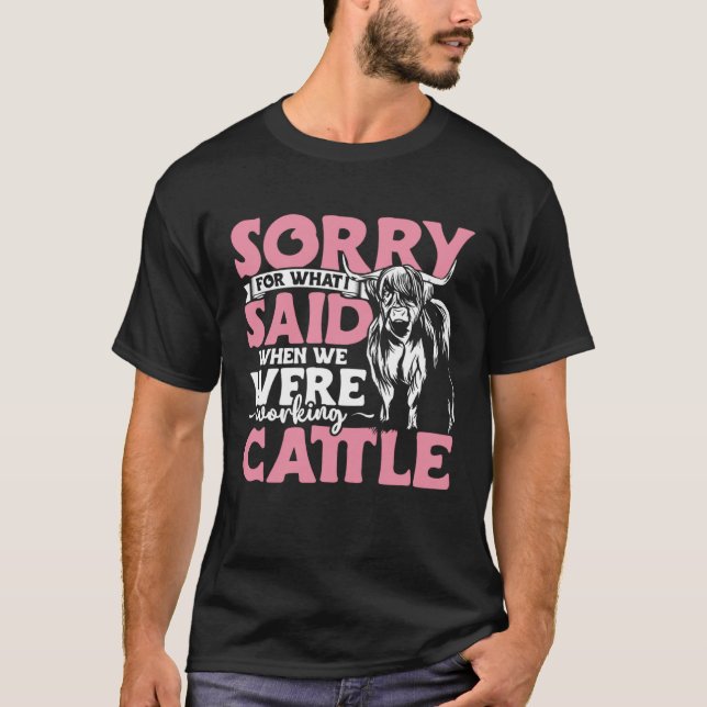 Camiseta Funny Highland Cow Apparel Highland Cattle Farmer  (Anverso)