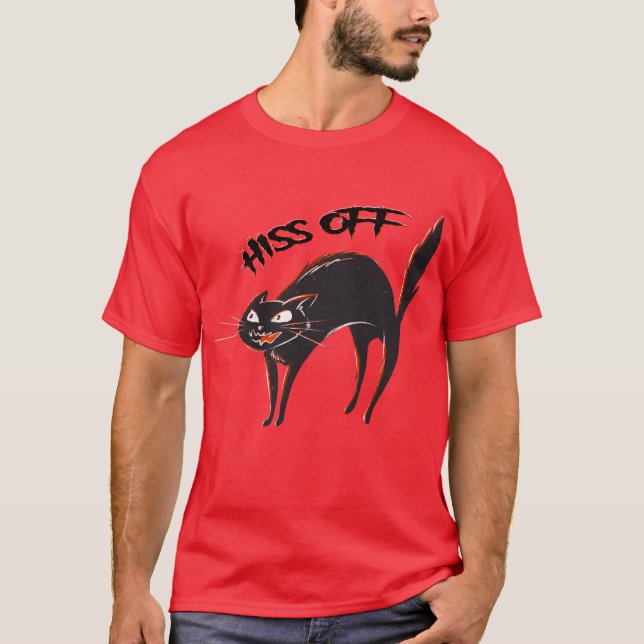 Camiseta Funny Hiss Off, Funny Cat (Anverso)