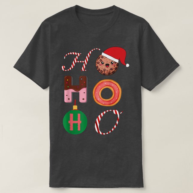 Camiseta Funny Ho Ho Ho Candy Christmas Tee, Hohoho Christm (Diseño del anverso)