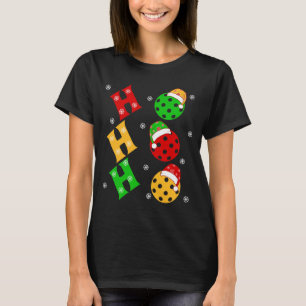 Camiseta Funny Ho Ho Ho Ho Ho Pickleball Navidades
