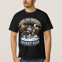 Camiseta Funny Hockey Animals Club - Classic Hockey Love - 