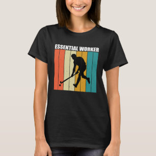 Camiseta Funny Hockey Frisbee Trabajador Esencial Retro Vin