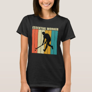 Camiseta Funny Hockey Frisbee Trabajador Esencial Retro Vin