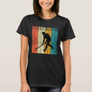 Camiseta Funny Hockey Frisbee Trabajador Esencial Retro Vin