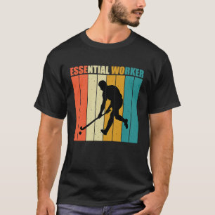 Camiseta Funny Hockey Frisbee Trabajador Esencial Retro Vin