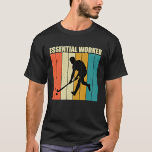Camiseta Funny Hockey Frisbee Trabajador Esencial Retro Vin