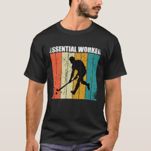 Camiseta Funny Hockey Frisbee Trabajador Esencial Retro Vin