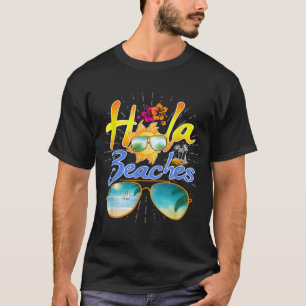 Camiseta Funny Hola Beaches Hombres Mujeres Niños Hawái