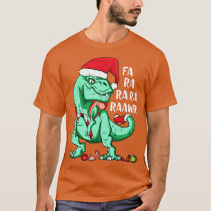 Camiseta Funny Holiday T Rex En Santa Hat Fa Ra Rawr Christ
