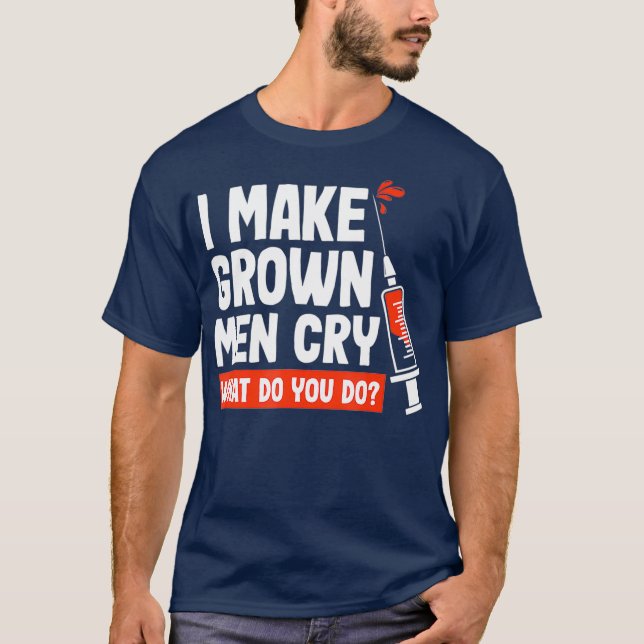 Camiseta Funny Hombres Flebotomía Técnico de Flebotomía (Anverso)