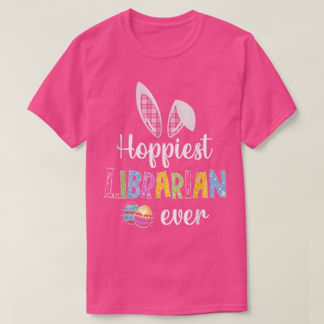 Camiseta Funny Hoppiest Library Ever Rabbit  (Diseño del anverso)