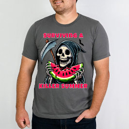 Camiseta Funny Horror Grim Reaper Watermelon Summerween